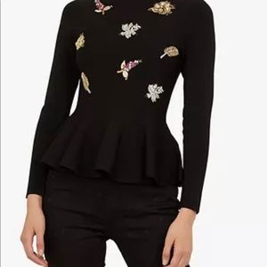 Ted Baker Tynna Embellished Peplum Top